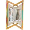 Ambesonne I Love You Magazine and Book Holder, Romance Pattern with Heart Forms and Love Words Valentines Couples Theme, Floor Rack Decor for Interior of Home & Office, 22″ x 19″, Magenta Dark Grey(Jade Green Marigold)