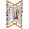 Ambesonne I Love You Magazine and Book Holder, Romance Pattern with Heart Forms and Love Words Valentines Couples Theme, Floor Rack Decor for Interior of Home & Office, 22″ x 19″, Magenta Dark Grey(Brown Purple Grey)