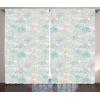 Ambesonne Rustic Curtains, Stone Wall of Dated Closed Barn Gothic Medieval European Urban City Town Scenery, Living Room Bedroom Window Drapes 2 Panel Set, 108″ X 90″, Grey Blue(Tan Turquoise)
