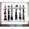 Ambesonne Rustic Curtains, Stone Wall of Dated Closed Barn Gothic Medieval European Urban City Town Scenery, Living Room Bedroom Window Drapes 2 Panel Set, 108″ X 90″, Grey Blue(Black and White)