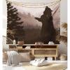 Ambesonne Antique Tapestry, Old World Map Texture Nostalgic Plan Atlas Trace of Life, Wide Wall Hanging for Bedroom Living Room Dorm, 60″ X 40″, Khaki Beige(Army Green Pale Peach)