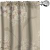 Ambesonne Garden Scene Curtains, Springtime Vibes Neutral Colors Boho Flowers Vintage Autumn Print, Window Treatments 2 Panel Set for Living Room Bedroom, Pair of – 28″ x 84″, Pale Khaki White Camel(Pale Khaki White Camel)