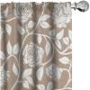 Ambesonne Garden Scene Curtains, Springtime Vibes Neutral Colors Boho Flowers Vintage Autumn Print, Window Treatments 2 Panel Set for Living Room Bedroom, Pair of – 28″ x 84″, Pale Khaki White Camel(Warm Taupe Off White)