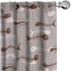 Ambesonne Garden Scene Curtains, Springtime Vibes Neutral Colors Boho Flowers Vintage Autumn Print, Window Treatments 2 Panel Set for Living Room Bedroom, Pair of – 28″ x 84″, Pale Khaki White Camel(Purple Grey and Eggshell)