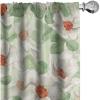 Ambesonne Garden Scene Curtains, Springtime Vibes Neutral Colors Boho Flowers Vintage Autumn Print, Window Treatments 2 Panel Set for Living Room Bedroom, Pair of – 28″ x 84″, Pale Khaki White Camel(Peacock Green and Cinnamon)