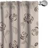 Ambesonne Garden Scene Curtains, Springtime Vibes Neutral Colors Boho Flowers Vintage Autumn Print, Window Treatments 2 Panel Set for Living Room Bedroom, Pair of – 28″ x 84″, Pale Khaki White Camel(Dark Slate Blue Dusk)
