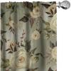 Ambesonne Garden Scene Curtains, Springtime Vibes Neutral Colors Boho Flowers Vintage Autumn Print, Window Treatments 2 Panel Set for Living Room Bedroom, Pair of – 28″ x 84″, Pale Khaki White Camel(Pistachio Green Off White)