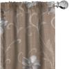 Ambesonne Garden Scene Curtains, Springtime Vibes Neutral Colors Boho Flowers Vintage Autumn Print, Window Treatments 2 Panel Set for Living Room Bedroom, Pair of – 28″ x 84″, Pale Khaki White Camel(Cocoa Pale Grey)