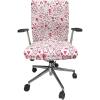 Ambesonne Love Office Chair Cover, Valentine Hearts Gatherings Engagement Honeymoon Arrow Doodle Style Print, Stretchable Decorative Universal Size High Back Printed Slipcover, Magenta Ruby White(Magenta Ruby White)