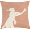 Ambesonne Mid Century Modern Boho Throw Pillow Cushion Cover, Simple Cream Tone Lady Look Silhouette Composition Print, Decorative Square Accent Pillow Case, 28″ X 28″, Pale Rust Champagne