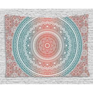 Ambesonne Antique Tapestry, Old World Map Texture Nostalgic Plan Atlas Trace of Life, Wide Wall Hanging for Bedroom Living Room Dorm, 60″ X 40″, Khaki Beige(Teal Coral)