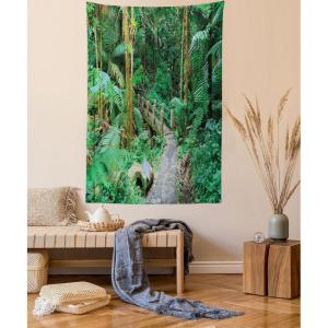 Ambesonne Antique Tapestry, Old World Map Texture Nostalgic Plan Atlas Trace of Life, Wide Wall Hanging for Bedroom Living Room Dorm, 60″ X 40″, Khaki Beige(Green Pale Brown Ginger)