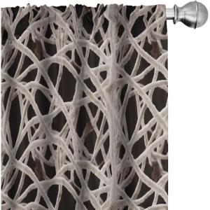 Ambesonne Earthy Curtains, Old Weathered Cracked Tree Trunk Look Artwork Modern Minimal Neutral Print, Window Treatments 2 Panel Set for Living Room Bedroom, Pair of – 28″ x 95″, Brown Beige and Grey(Dark Brown Off White)
