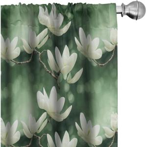 Ambesonne Earthy Curtains, Old Weathered Cracked Tree Trunk Look Artwork Modern Minimal Neutral Print, Window Treatments 2 Panel Set for Living Room Bedroom, Pair of – 28″ x 95″, Brown Beige and Grey(Reseda Green)