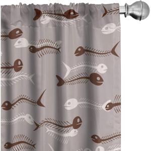 Ambesonne Garden Scene Curtains, Springtime Vibes Neutral Colors Boho Flowers Vintage Autumn Print, Window Treatments 2 Panel Set for Living Room Bedroom, Pair of – 28″ x 84″, Pale Khaki White Camel(Purple Grey and Eggshell)
