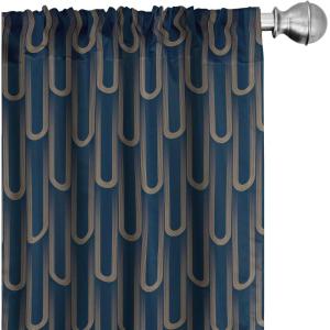 Ambesonne Giraffe Curtains, Animal Print with African Tree Cartoon Concept Nature Art on Neutral Stripes, Window Treatments 2 Panel Set for Living Room Bedroom, Pair of – 28″ x 63″, Green Camel Tan(Night Blue and Camel)