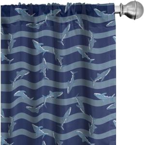 Ambesonne Giraffe Curtains, Animal Print with African Tree Cartoon Concept Nature Art on Neutral Stripes, Window Treatments 2 Panel Set for Living Room Bedroom, Pair of – 28″ x 63″, Green Camel Tan(Indigo and Slate Blue)