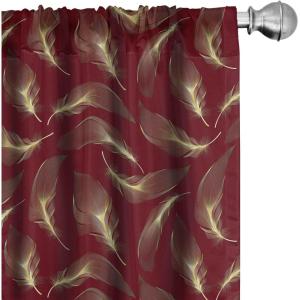 Ambesonne Giraffe Curtains, Animal Print with African Tree Cartoon Concept Nature Art on Neutral Stripes, Window Treatments 2 Panel Set for Living Room Bedroom, Pair of – 28″ x 63″, Green Camel Tan(Burgundy Mustard and Green)
