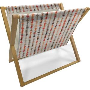 Ambesonne I Love You Magazine and Book Holder, Romance Pattern with Heart Forms and Love Words Valentines Couples Theme, Floor Rack Decor for Interior of Home & Office, 22″ x 19″, Magenta Dark Grey(Orange Peach Red)