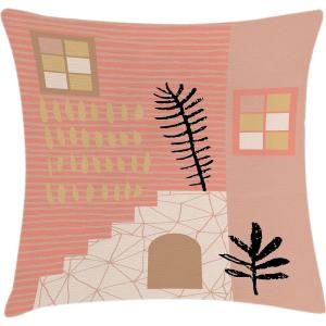 Ambesonne Mid Century Modern Boho Throw Pillow Cushion Cover, Contemporary Neutral Terracotta Colored Scene Art, Decorative Square Accent Pillow Case, 20″ X 20″, Coral Pale Salmon and Camel