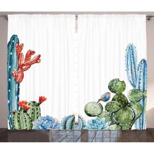 Ambesonne Rustic Curtains, Stone Wall of Dated Closed Barn Gothic Medieval European Urban City Town Scenery, Living Room Bedroom Window Drapes 2 Panel Set, 108″ X 90″, Grey Blue(Blue Green)
