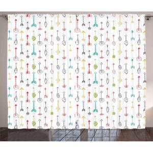 Ambesonne Rustic Curtains, Stone Wall of Dated Closed Barn Gothic Medieval European Urban City Town Scenery, Living Room Bedroom Window Drapes 2 Panel Set, 108″ X 90″, Grey Blue(Yellow White)