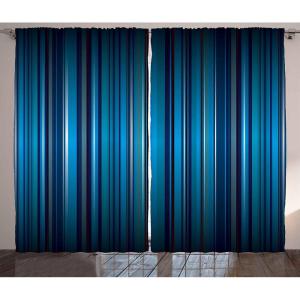 Ambesonne Rustic Curtains, Stone Wall of Dated Closed Barn Gothic Medieval European Urban City Town Scenery, Living Room Bedroom Window Drapes 2 Panel Set, 108″ X 90″, Grey Blue(Navy Blue Teal)