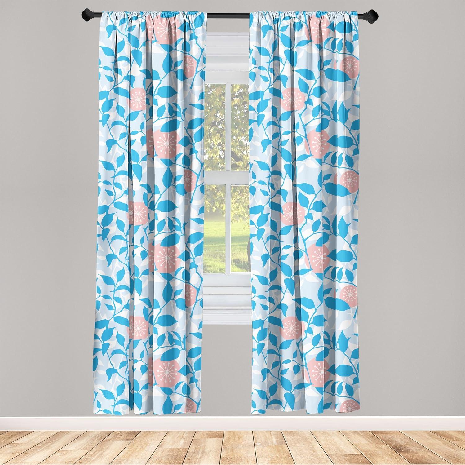 imageAmbesonne Ethnic Curtains Abstract Boho Vibe Oriental Rhombus Motifs Grunge Design with Neutral Colors Window Treatments 2 Panel Set for Living Room Bedroom Pair of 28 x 63 Seafoam PurpleblueAzure Blue Salmon White