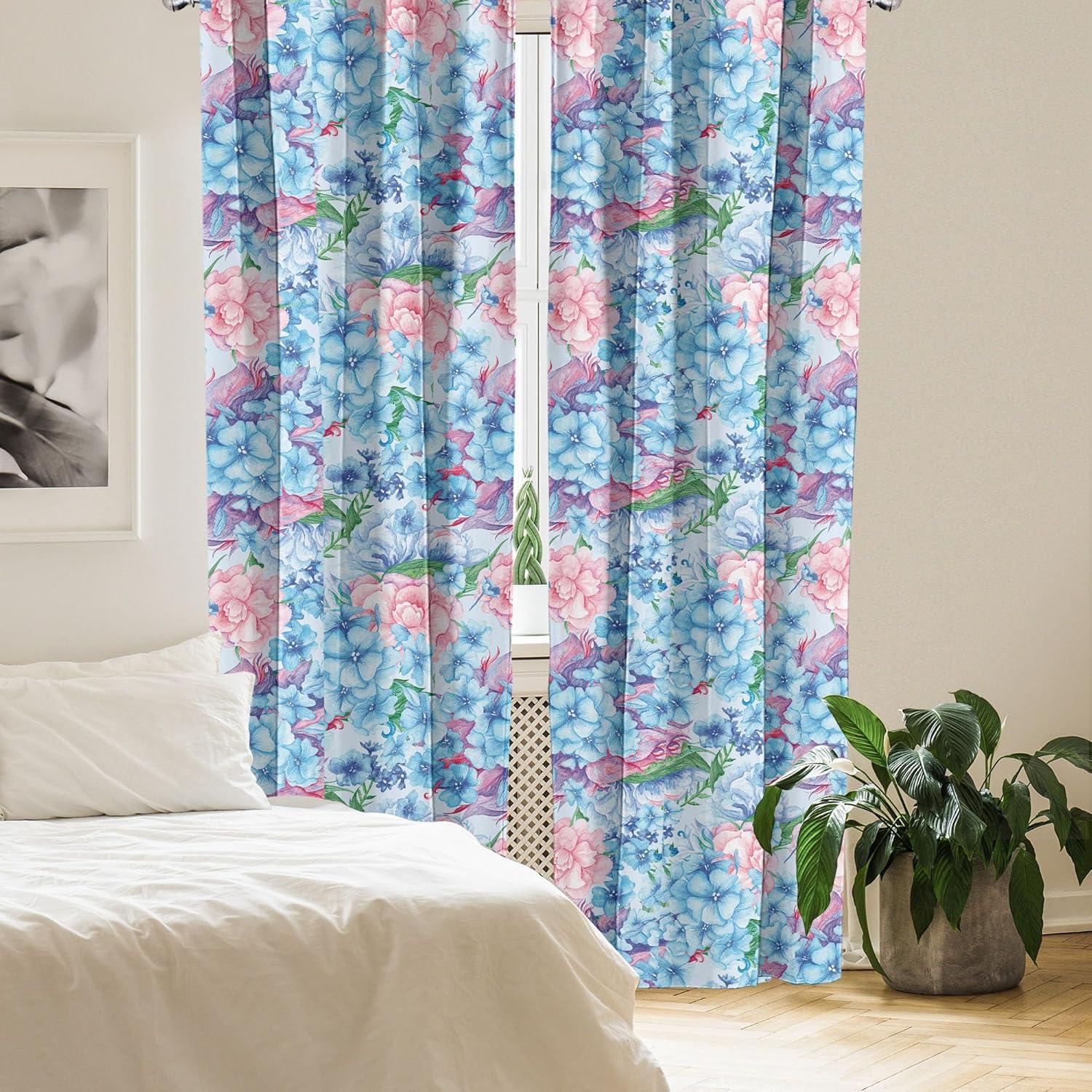 imageAmbesonne Ethnic Curtains Abstract Boho Vibe Oriental Rhombus Motifs Grunge Design with Neutral Colors Window Treatments 2 Panel Set for Living Room Bedroom Pair of 28 x 63 Seafoam PurpleblueDeep Sky Blue Rose