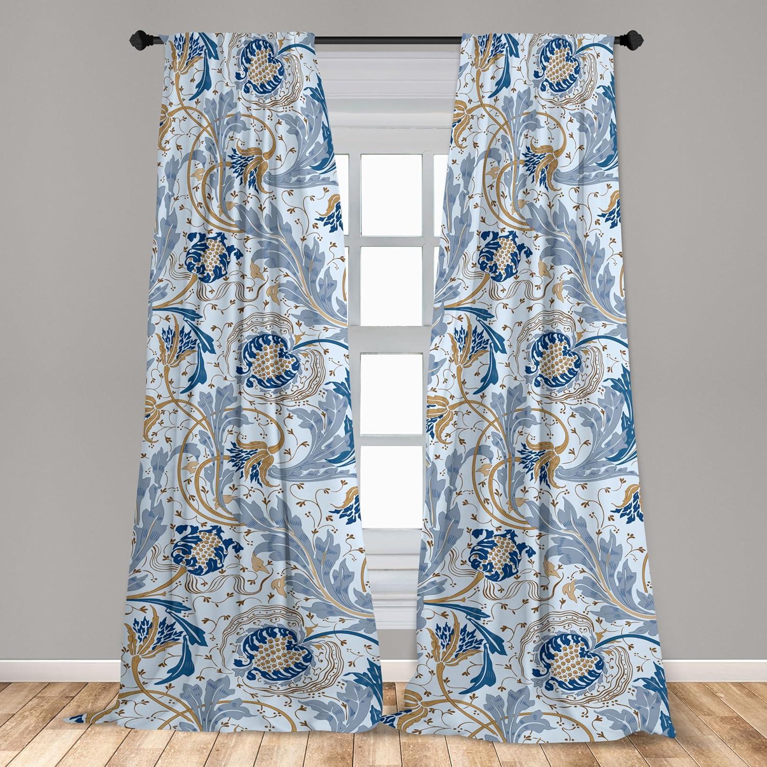 imageAmbesonne Ethnic Curtains Abstract Boho Vibe Oriental Rhombus Motifs Grunge Design with Neutral Colors Window Treatments 2 Panel Set for Living Room Bedroom Pair of 28 x 63 Seafoam PurplebluePurpleblue Dark Khaki