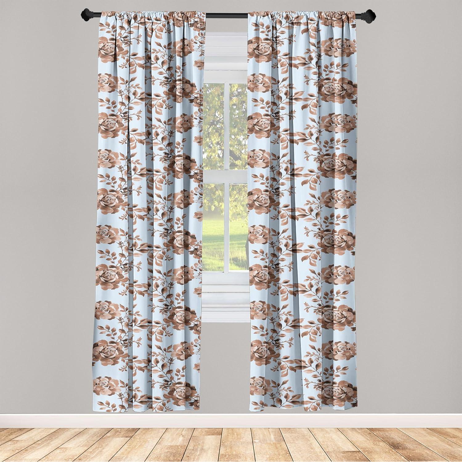imageAmbesonne Ethnic Curtains Abstract Boho Vibe Oriental Rhombus Motifs Grunge Design with Neutral Colors Window Treatments 2 Panel Set for Living Room Bedroom Pair of 28 x 63 Seafoam PurpleblueLavender Blue Warm Taupe