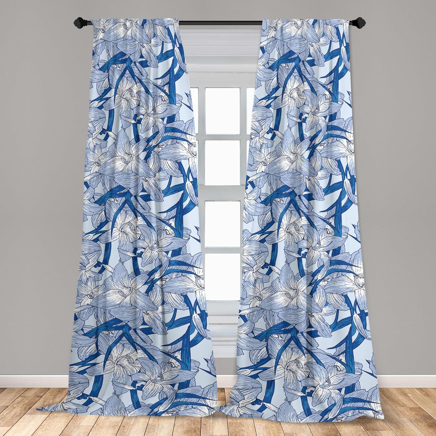 imageAmbesonne Ethnic Curtains Abstract Boho Vibe Oriental Rhombus Motifs Grunge Design with Neutral Colors Window Treatments 2 Panel Set for Living Room Bedroom Pair of 28 x 63 Seafoam PurpleblueCeil Blue Lavender