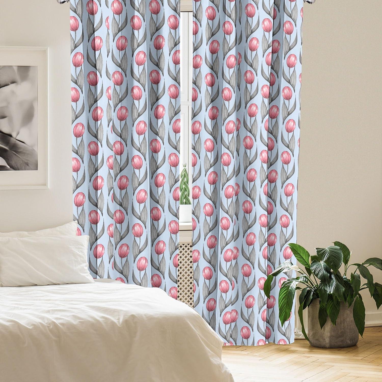 imageAmbesonne Ethnic Curtains Abstract Boho Vibe Oriental Rhombus Motifs Grunge Design with Neutral Colors Window Treatments 2 Panel Set for Living Room Bedroom Pair of 28 x 63 Seafoam PurpleblueDimgray Pastel Pink