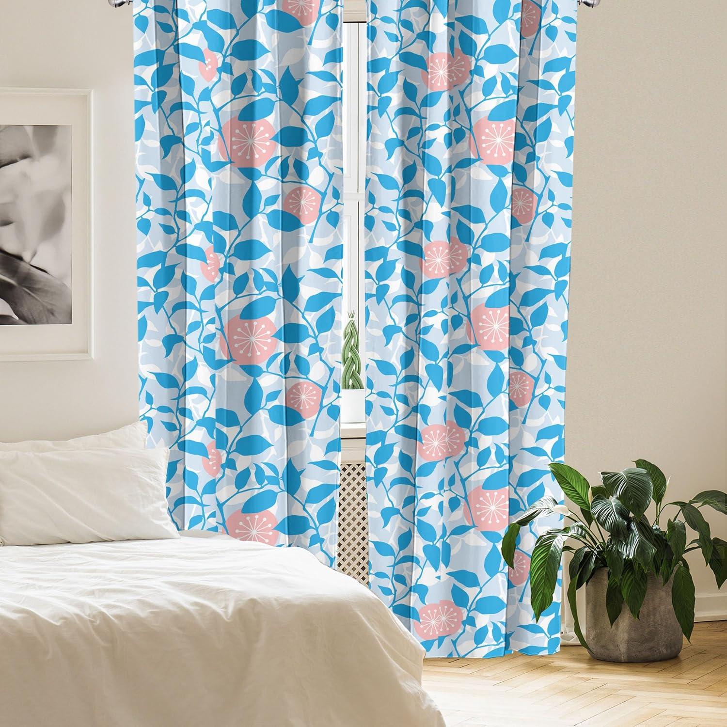 imageAmbesonne Ethnic Curtains Abstract Boho Vibe Oriental Rhombus Motifs Grunge Design with Neutral Colors Window Treatments 2 Panel Set for Living Room Bedroom Pair of 28 x 63 Seafoam PurpleblueAzure Blue Salmon White