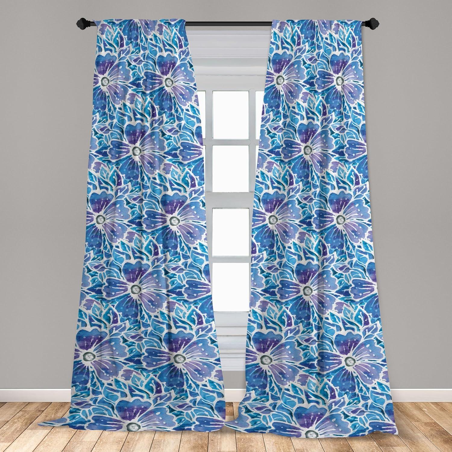 imageAmbesonne Ethnic Curtains Abstract Boho Vibe Oriental Rhombus Motifs Grunge Design with Neutral Colors Window Treatments 2 Panel Set for Living Room Bedroom Pair of 28 x 63 Seafoam PurplebluePale Lavender Sea Blue