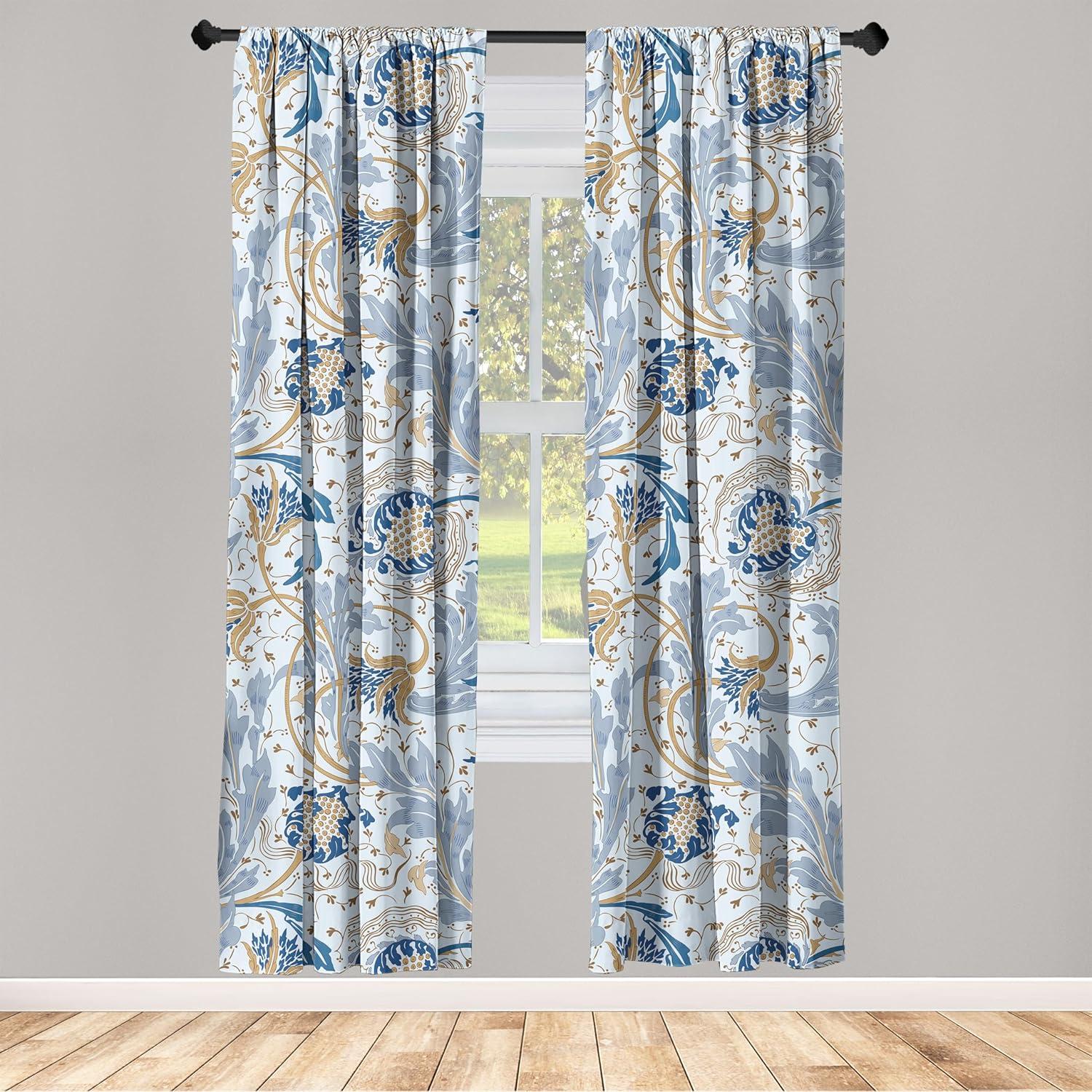 imageAmbesonne Ethnic Curtains Abstract Boho Vibe Oriental Rhombus Motifs Grunge Design with Neutral Colors Window Treatments 2 Panel Set for Living Room Bedroom Pair of 28 x 63 Seafoam PurplebluePurpleblue Dark Khaki