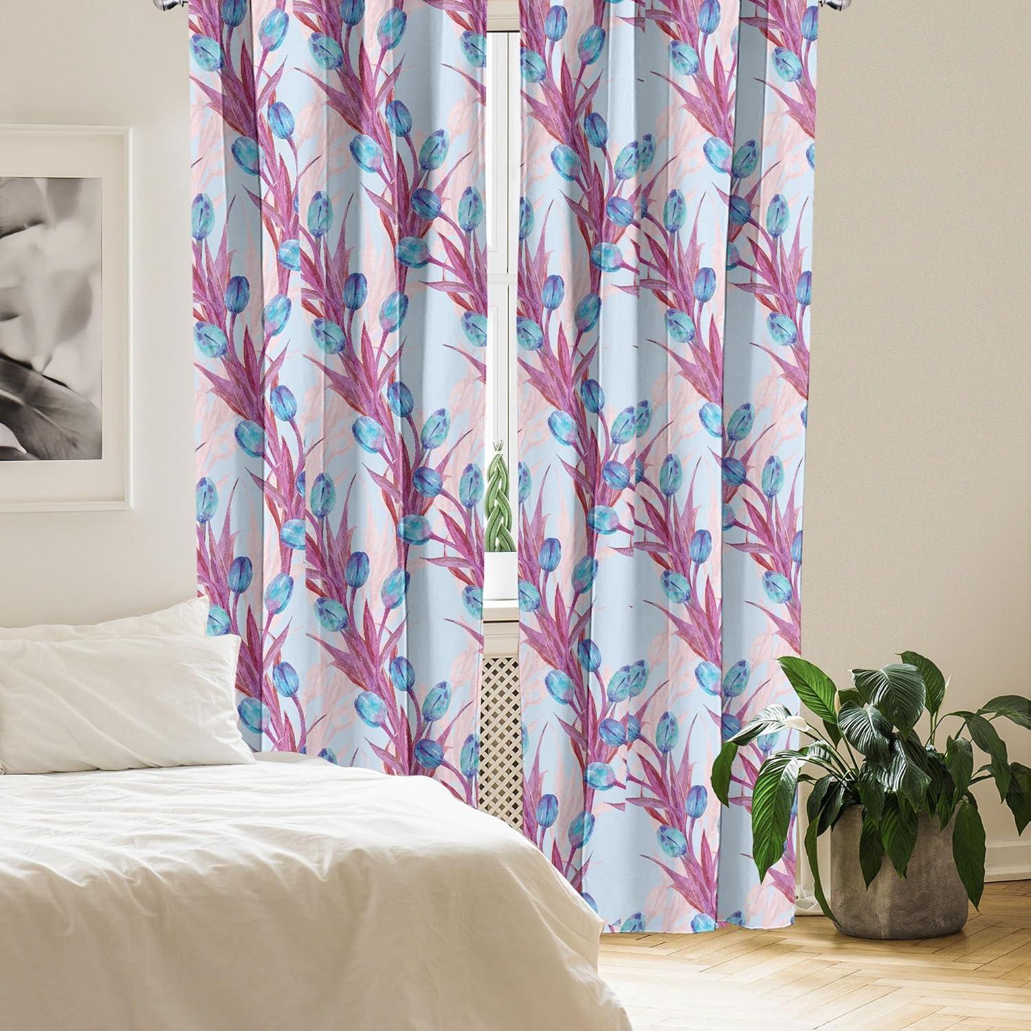 imageAmbesonne Ethnic Curtains Abstract Boho Vibe Oriental Rhombus Motifs Grunge Design with Neutral Colors Window Treatments 2 Panel Set for Living Room Bedroom Pair of 28 x 63 Seafoam PurpleblueMagenta Pale Pink