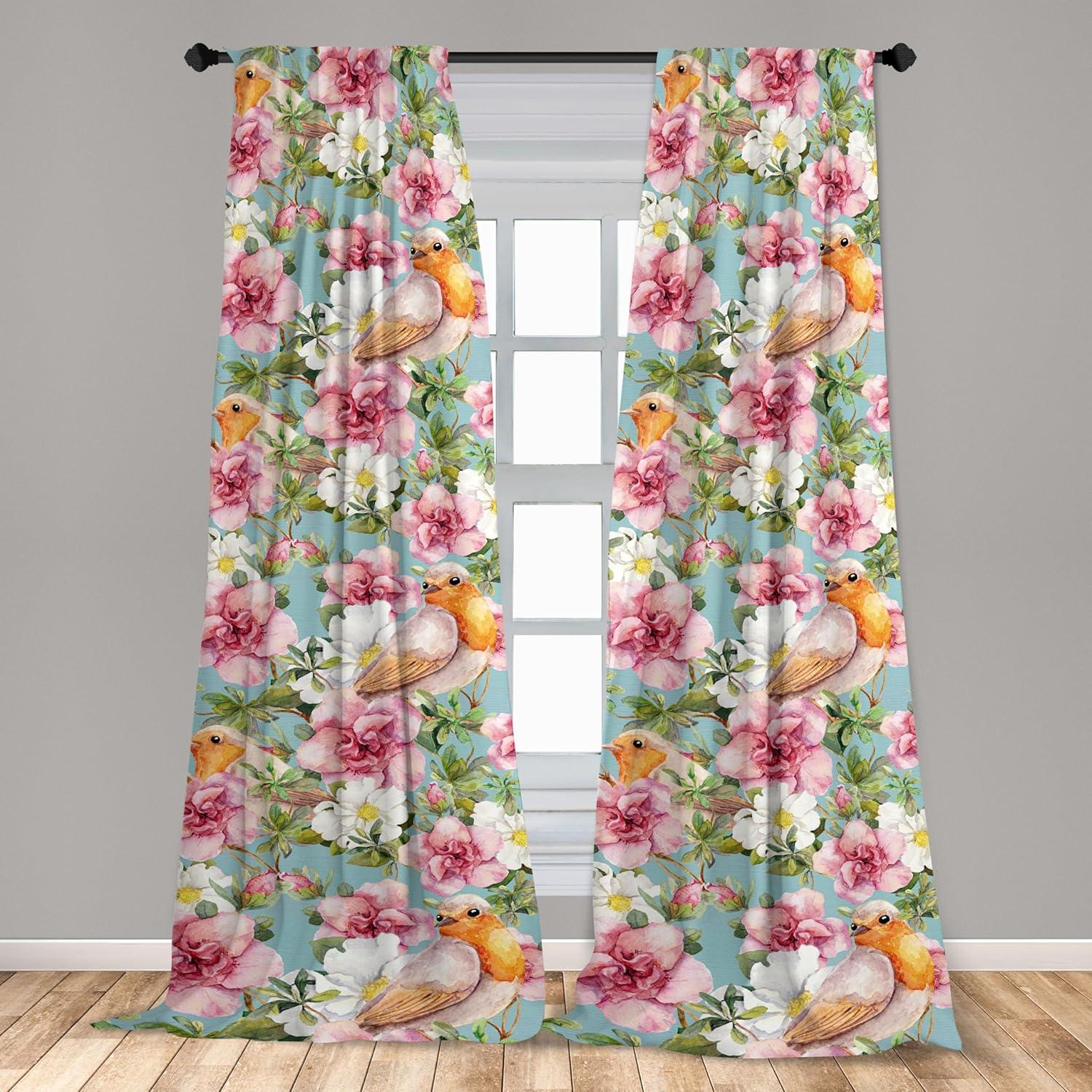 imageAmbesonne Ethnic Curtains Abstract Boho Vibe Oriental Rhombus Motifs Grunge Design with Neutral Colors Window Treatments 2 Panel Set for Living Room Bedroom Pair of 28 x 63 Seafoam PurpleblueSeafoam Vermilion Blush