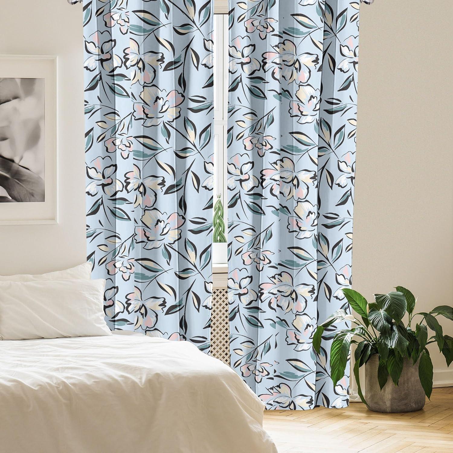 imageAmbesonne Ethnic Curtains Abstract Boho Vibe Oriental Rhombus Motifs Grunge Design with Neutral Colors Window Treatments 2 Panel Set for Living Room Bedroom Pair of 28 x 63 Seafoam PurplebluePale Blue and Cadet Blue