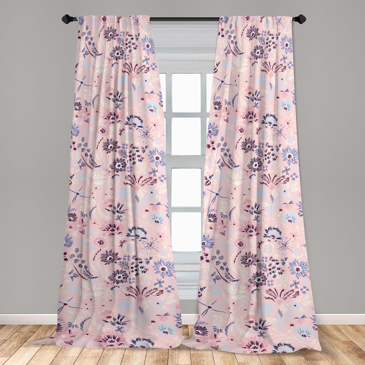imageAmbesonne Ethnic Curtains Abstract Boho Vibe Oriental Rhombus Motifs Grunge Design with Neutral Colors Window Treatments 2 Panel Set for Living Room Bedroom Pair of 28 x 63 Seafoam PurpleblueRose Lavender Maroon