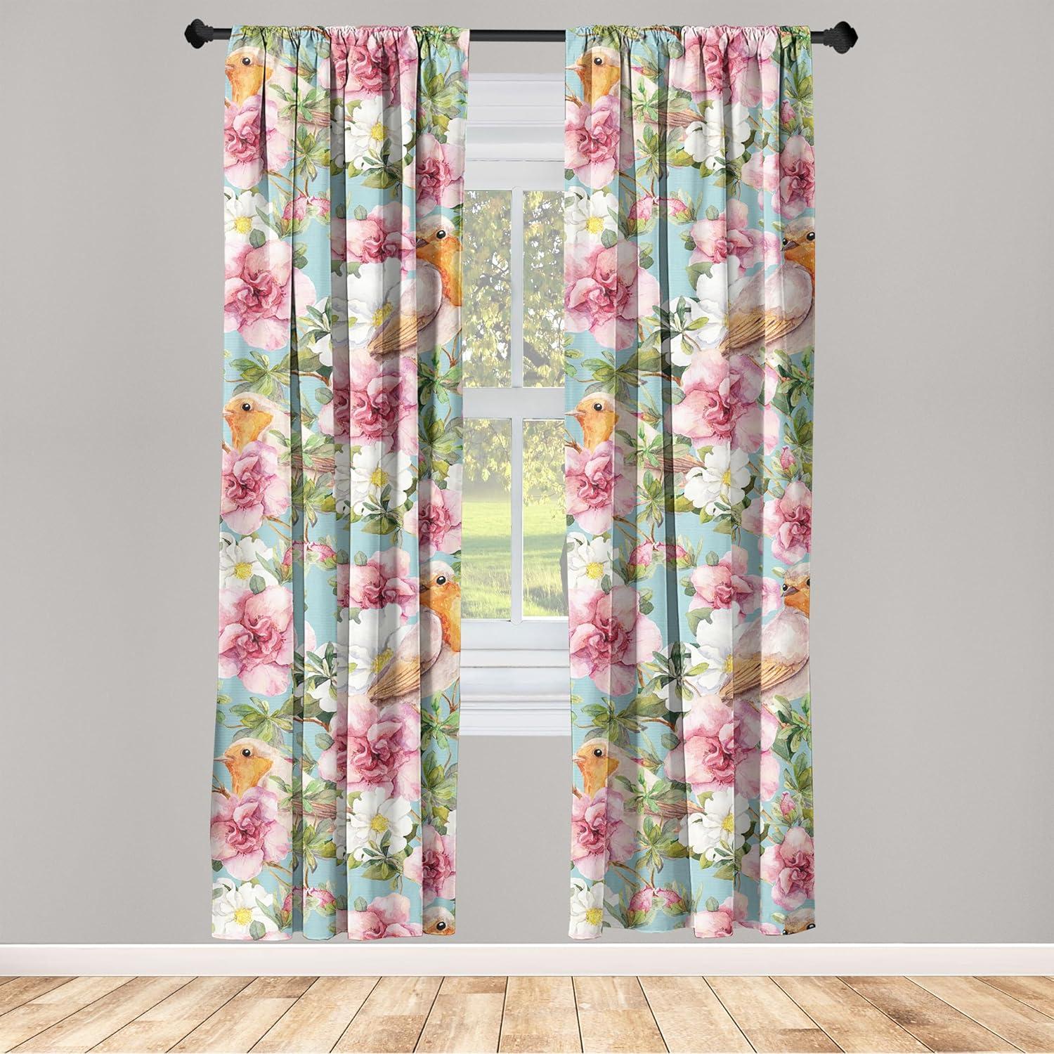 imageAmbesonne Ethnic Curtains Abstract Boho Vibe Oriental Rhombus Motifs Grunge Design with Neutral Colors Window Treatments 2 Panel Set for Living Room Bedroom Pair of 28 x 63 Seafoam PurpleblueSeafoam Vermilion Blush