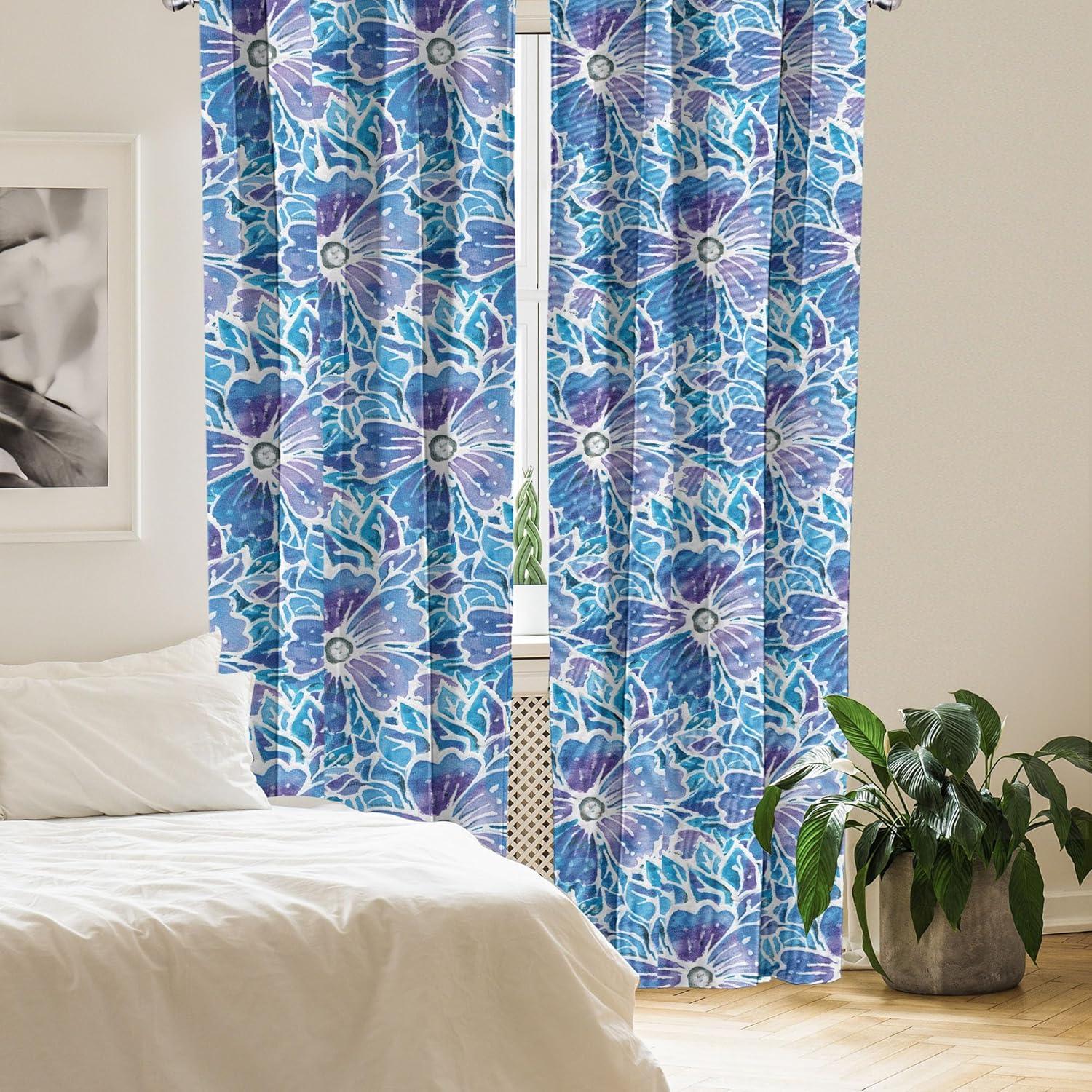 imageAmbesonne Ethnic Curtains Abstract Boho Vibe Oriental Rhombus Motifs Grunge Design with Neutral Colors Window Treatments 2 Panel Set for Living Room Bedroom Pair of 28 x 63 Seafoam PurplebluePale Lavender Sea Blue