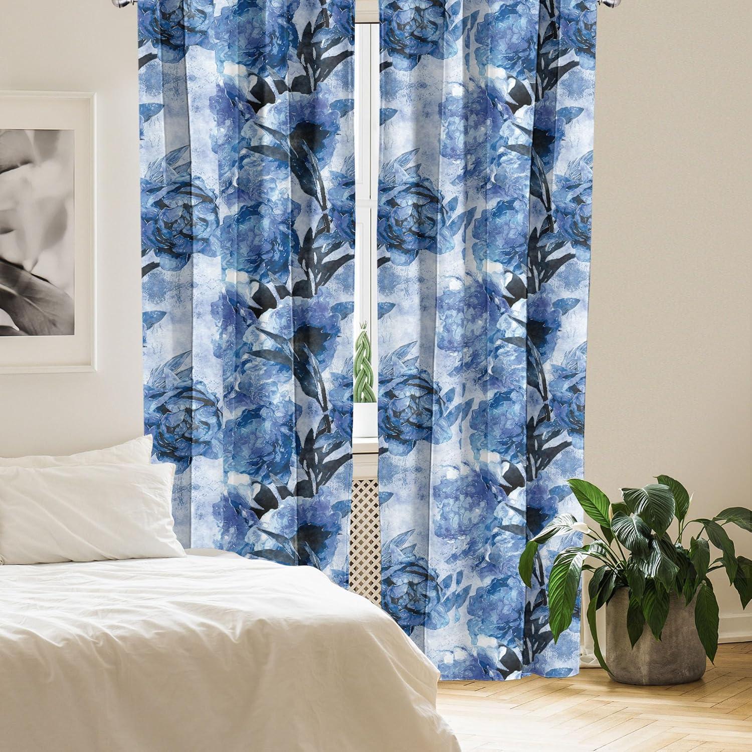 imageAmbesonne Ethnic Curtains Abstract Boho Vibe Oriental Rhombus Motifs Grunge Design with Neutral Colors Window Treatments 2 Panel Set for Living Room Bedroom Pair of 28 x 63 Seafoam PurpleblueCobalt Blue Pale Blue