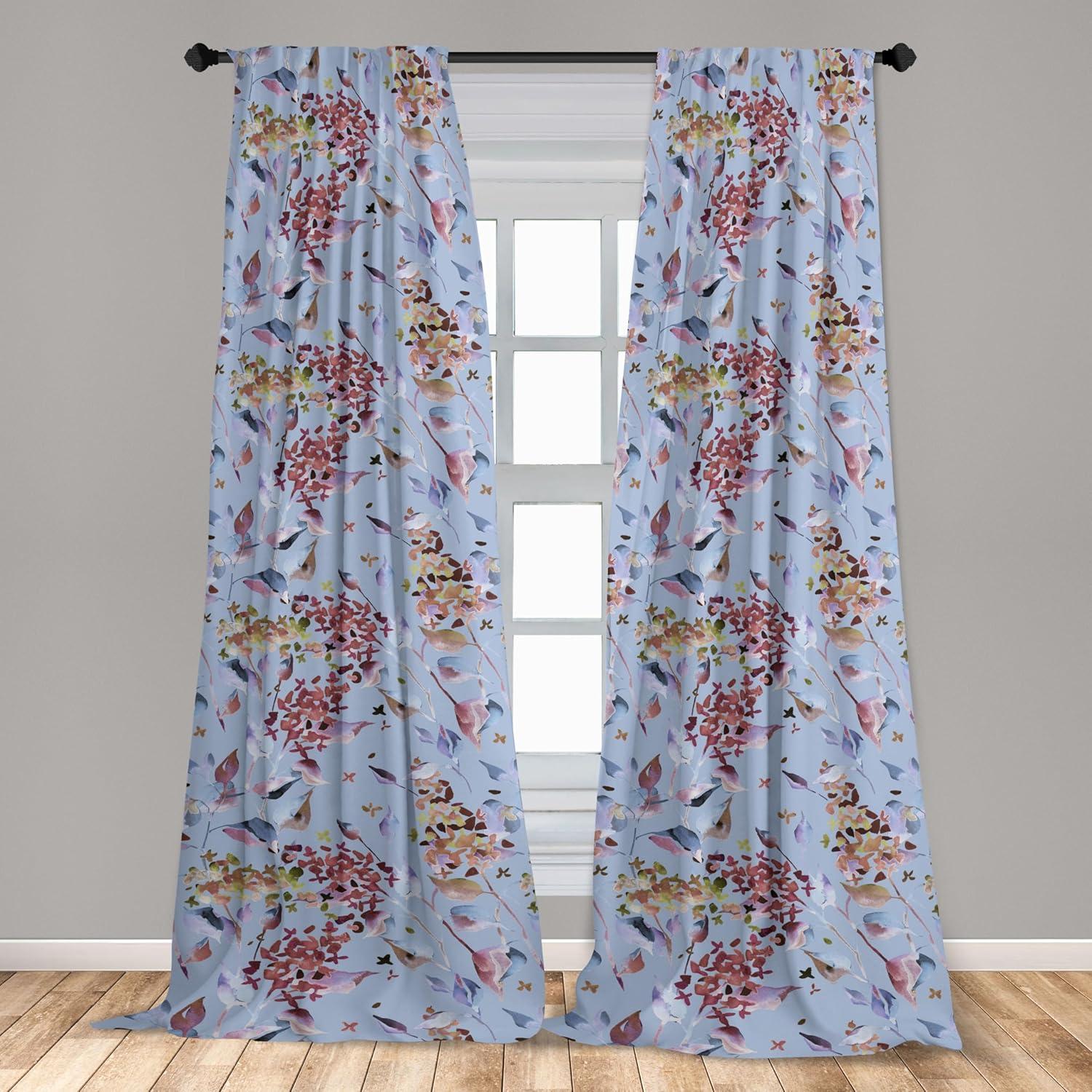 imageAmbesonne Ethnic Curtains Abstract Boho Vibe Oriental Rhombus Motifs Grunge Design with Neutral Colors Window Treatments 2 Panel Set for Living Room Bedroom Pair of 28 x 63 Seafoam PurpleblueLavender Blue Pale Maroon