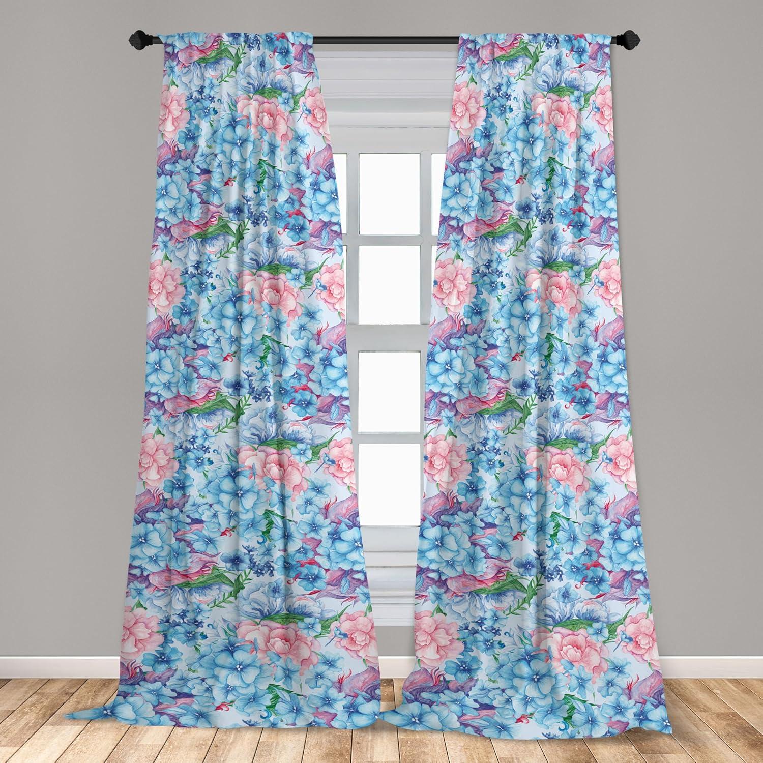 imageAmbesonne Ethnic Curtains Abstract Boho Vibe Oriental Rhombus Motifs Grunge Design with Neutral Colors Window Treatments 2 Panel Set for Living Room Bedroom Pair of 28 x 63 Seafoam PurpleblueDeep Sky Blue Rose