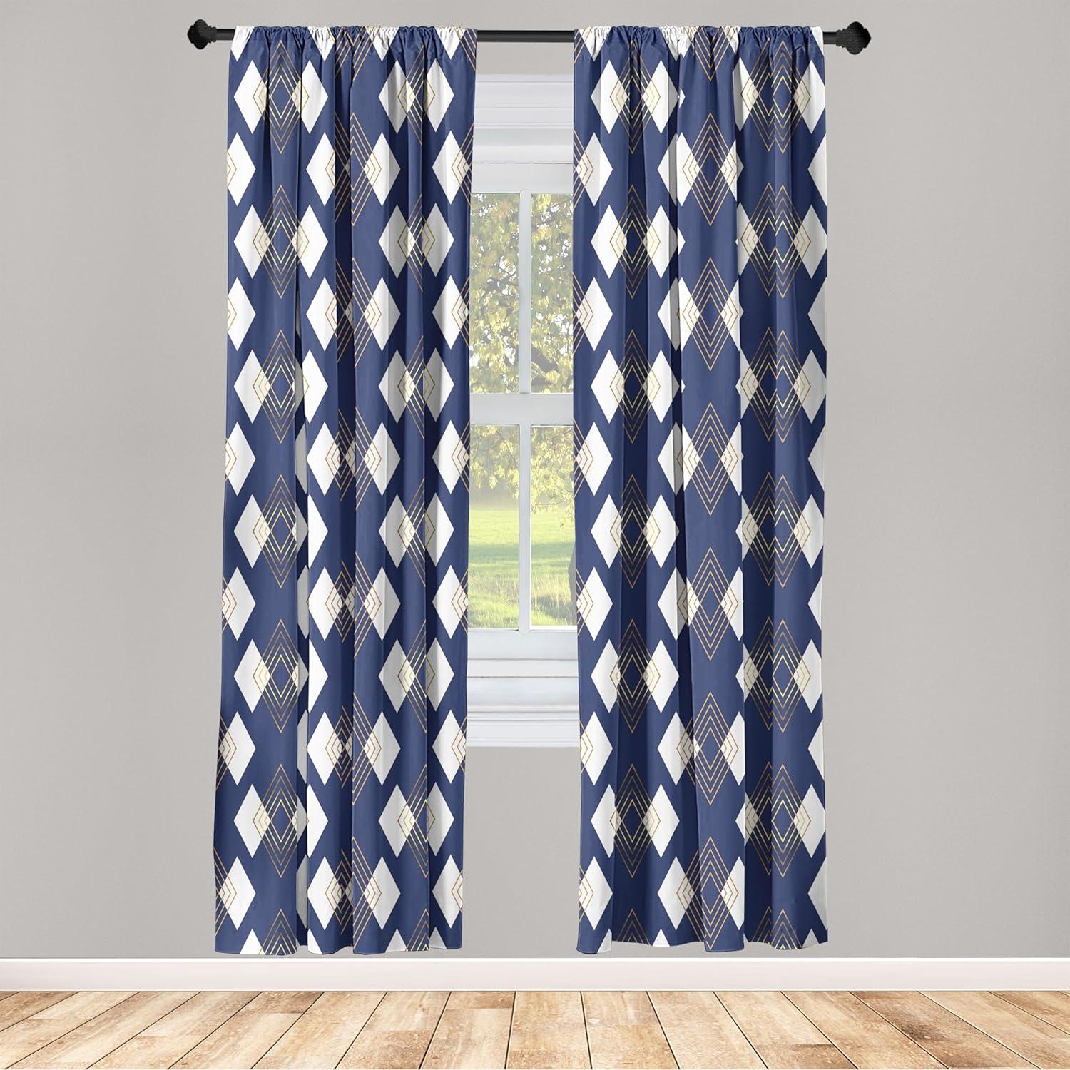 imageAmbesonne Floral Curtains Flower Branches Blossoming in Minimalist Design Neutral Botanical Window Treatments 2 Panel Set for Living Room Bedroom Pair of 28 x 84 Taupe Grey and Dark Blue GreyDark Blue Earth Yellow