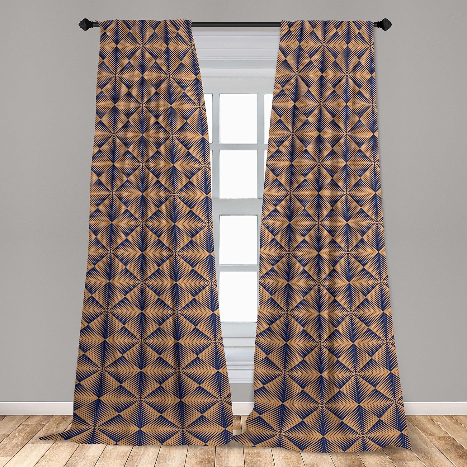imageAmbesonne Floral Curtains Flower Branches Blossoming in Minimalist Design Neutral Botanical Window Treatments 2 Panel Set for Living Room Bedroom Pair of 28 x 84 Taupe Grey and Dark Blue GreyIndigo and Almond