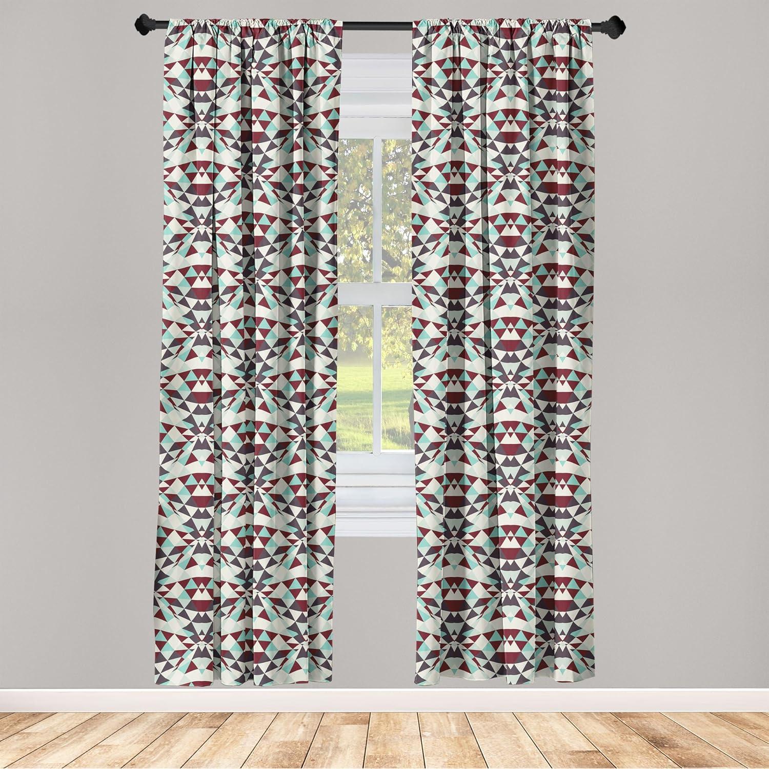 imageAmbesonne Floral Curtains Flower Branches Blossoming in Minimalist Design Neutral Botanical Window Treatments 2 Panel Set for Living Room Bedroom Pair of 28 x 84 Taupe Grey and Dark Blue GreyEggshell Maroon and Seafoam