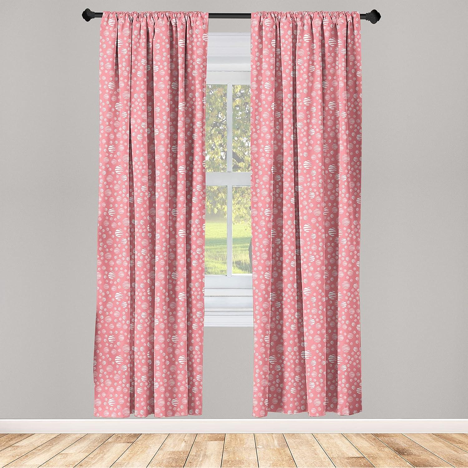 imageAmbesonne Floral Curtains Flower Branches Blossoming in Minimalist Design Neutral Botanical Window Treatments 2 Panel Set for Living Room Bedroom Pair of 28 x 84 Taupe Grey and Dark Blue GreyCoral and White