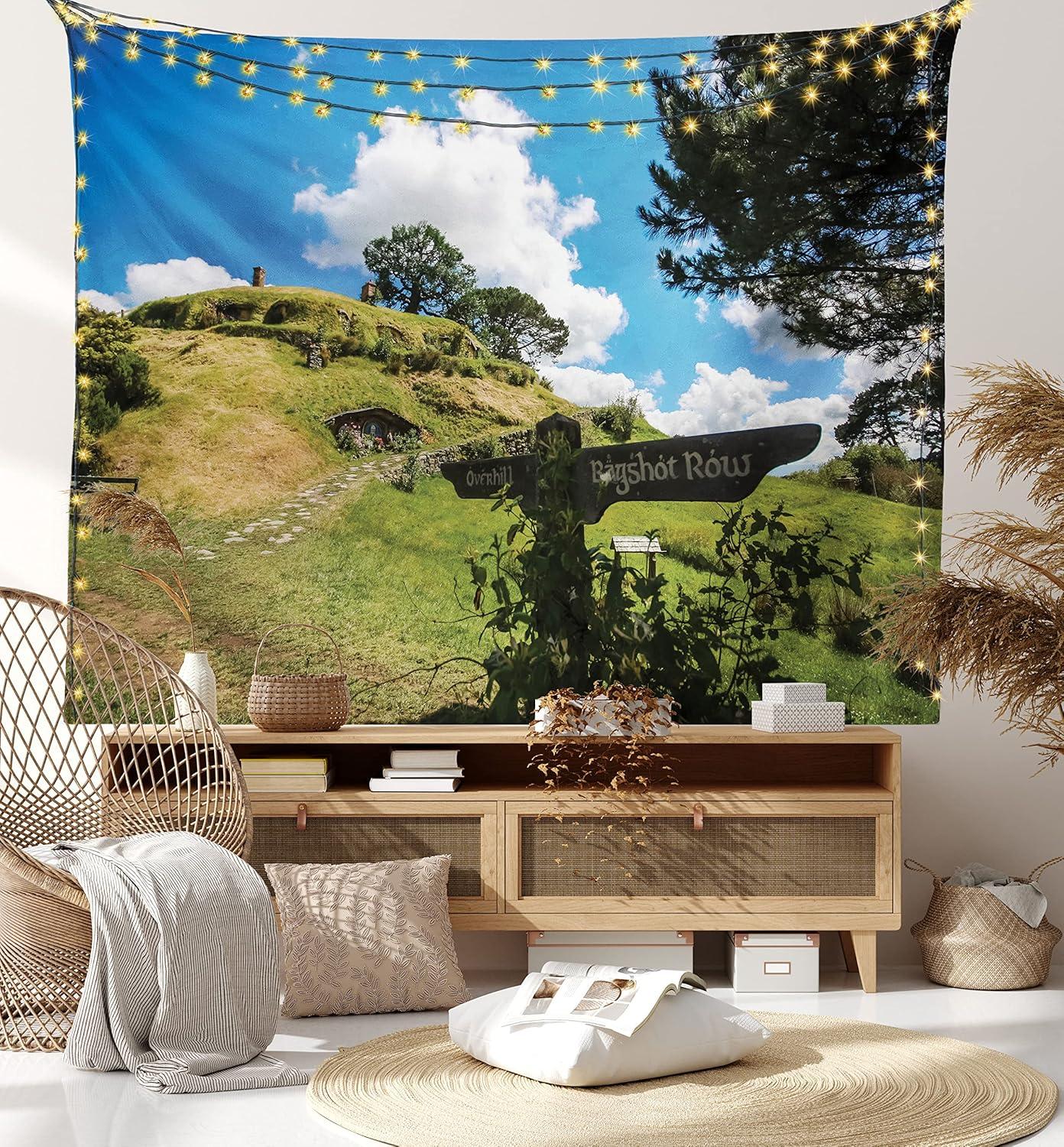 imageAmbesonne Flower Tapestry Modern Lines Leafy Eucalyptus Pattern with Tender Sunflower and Peony Fabric Wall Hanging Decor for Bedroom Living Room Dorm 28 X 23 Grey Teal Laurel GreenGreen Blue